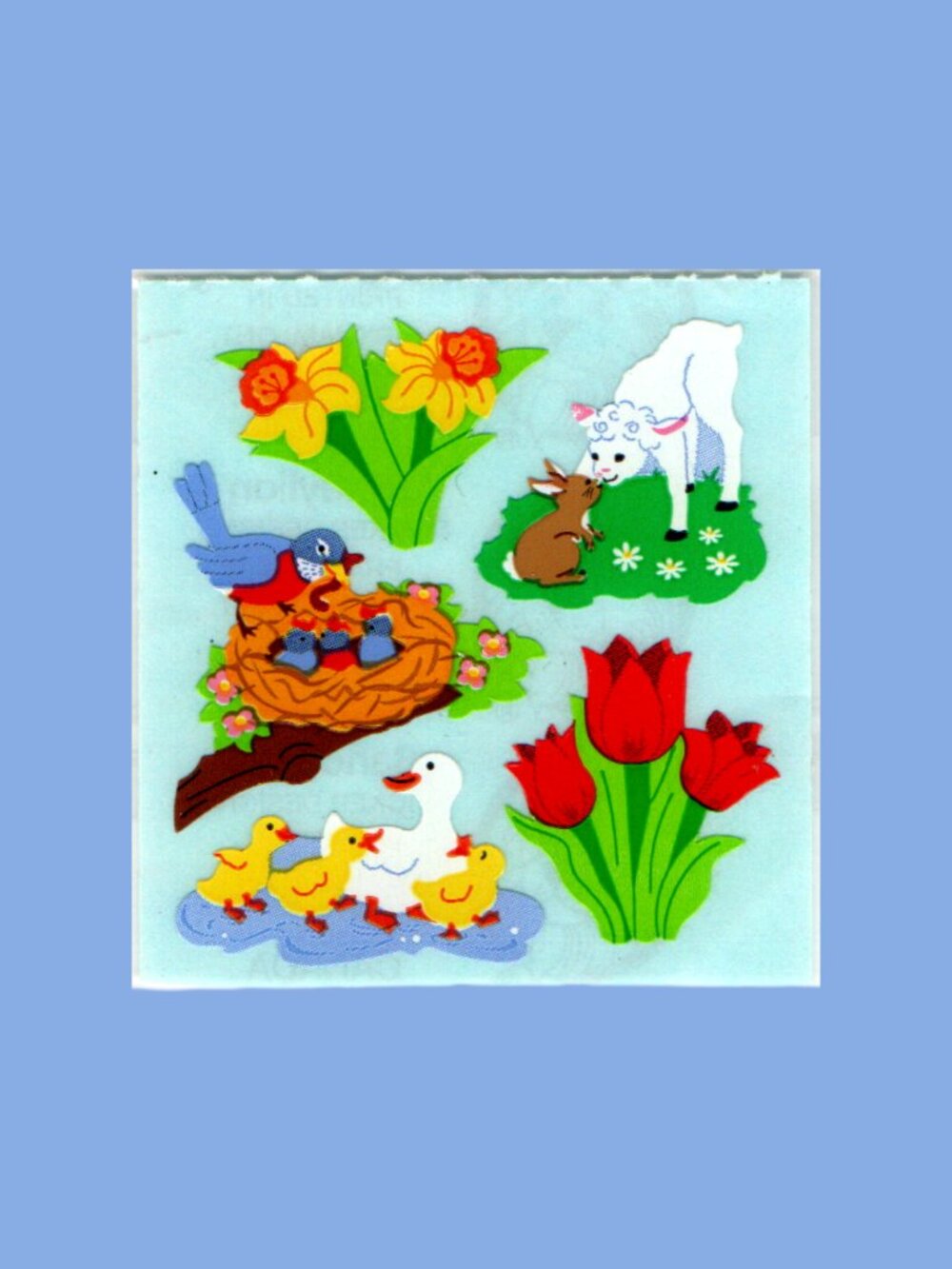 Sandylion Spring Animals 1980s Sticker Mod Original Backing